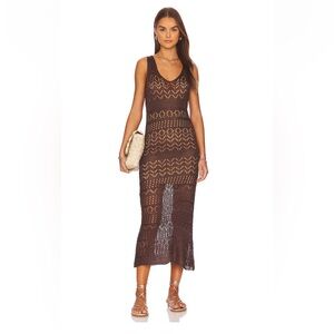 SNDY’s Chocolate Crochet Dress L